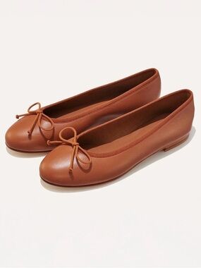 Margaux The Demi Saddle Nappa Ballet Flats Classy Minimalist Size 38.5 US Size 8